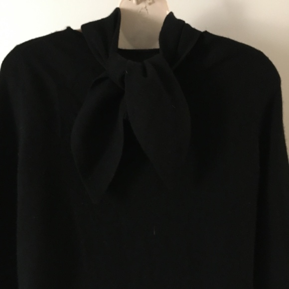 CHLOE Black 100% Cashmere Scarf Wrap Neck Sweater S - Picture 3 of 8